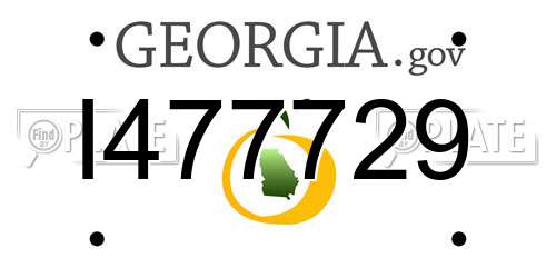 I477729 Georgia License Plate