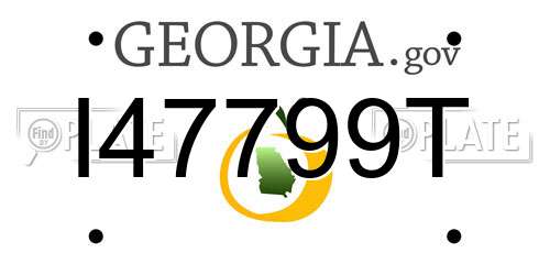 I47799T Georgia License Plate