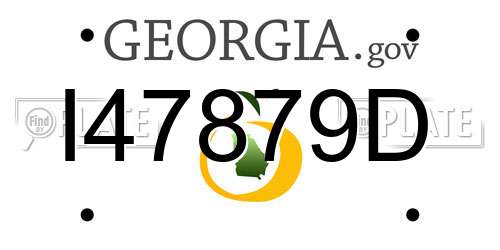 I47879D Georgia License Plate