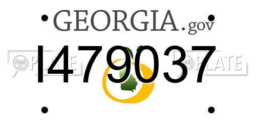 I479037 Georgia License Plate