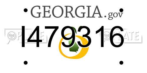 I479316 Georgia License Plate