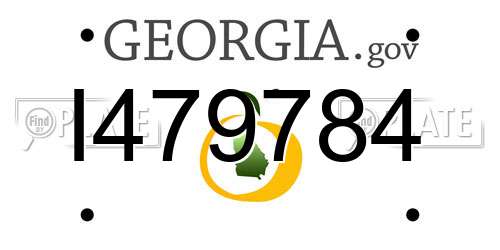 I479784 Georgia License Plate