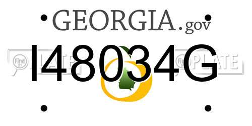 I48034G Georgia License Plate