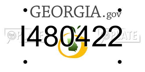 I480422 Georgia License Plate