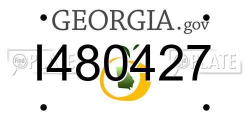 I480427 Georgia License Plate