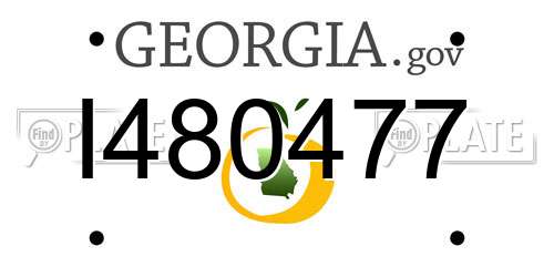 I480477 Georgia License Plate