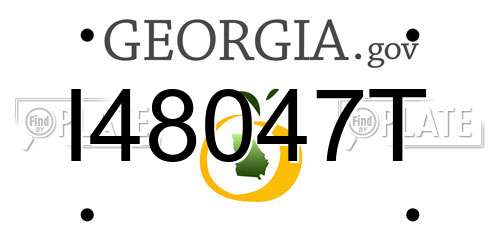 I48047T Georgia License Plate