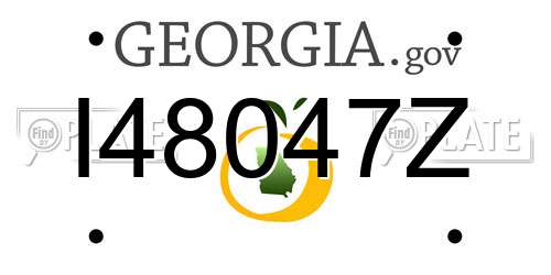 I48047Z Georgia License Plate
