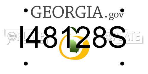 I48128S Georgia License Plate