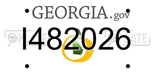 I482026 Georgia License Plate