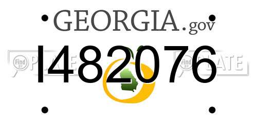 I482076 Georgia License Plate