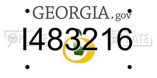 I483216 Georgia License Plate