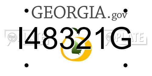 I48321G Georgia License Plate