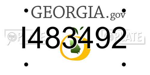 I483492 Georgia License Plate