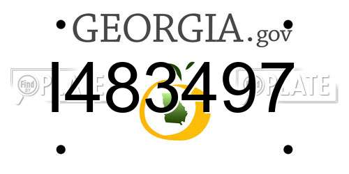 I483497 Georgia License Plate