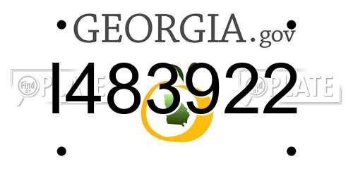 I483922 Georgia License Plate