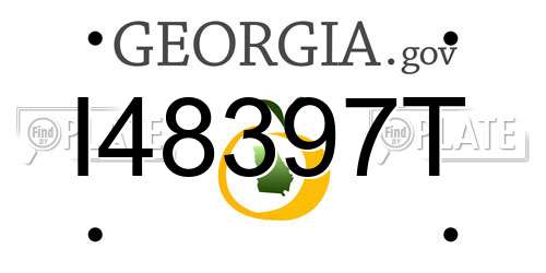 I48397T Georgia License Plate