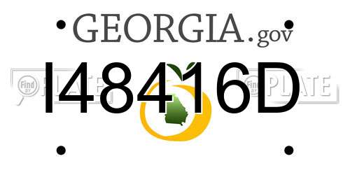 I48416D Georgia License Plate
