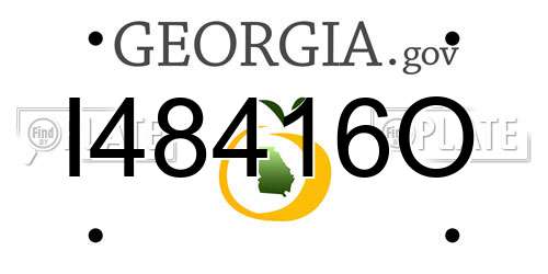 I48416O Georgia License Plate