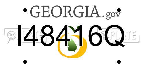 I48416Q Georgia License Plate