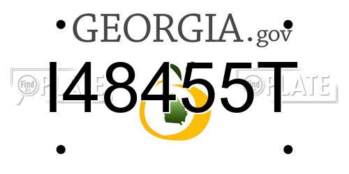 I48455T Georgia License Plate