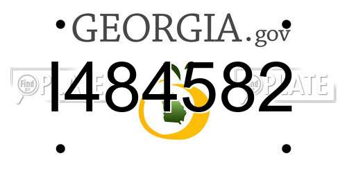 I484582 Georgia License Plate