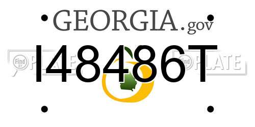 I48486T Georgia License Plate