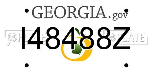 I48488Z Georgia License Plate