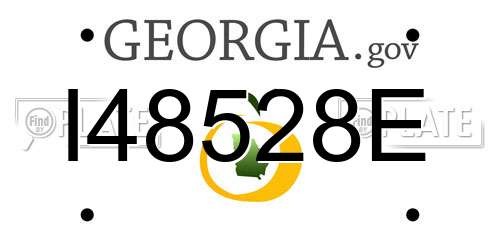 I48528E Georgia License Plate