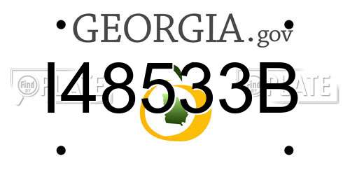 I48533B Georgia License Plate