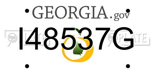I48537G Georgia License Plate