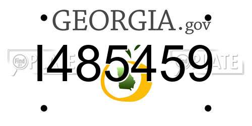 I485459 Georgia License Plate