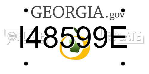 I48599E Georgia License Plate