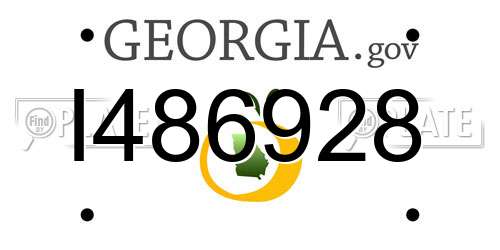 I486928 Georgia License Plate