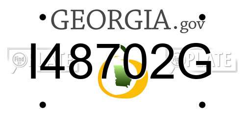 I48702G Georgia License Plate