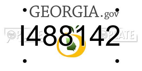 I488142 Georgia License Plate