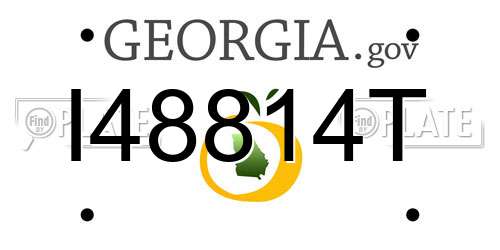 I48814T Georgia License Plate