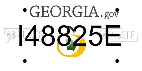 I48825E Georgia License Plate