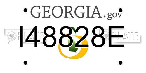 I48828E Georgia License Plate