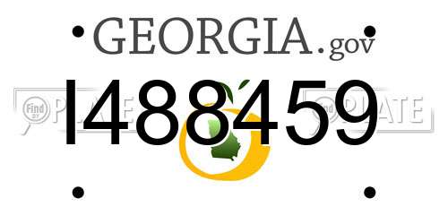 I488459 Georgia License Plate
