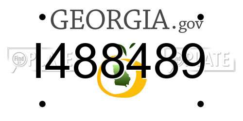 I488489 Georgia License Plate