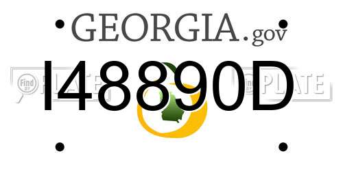 I48890D Georgia License Plate