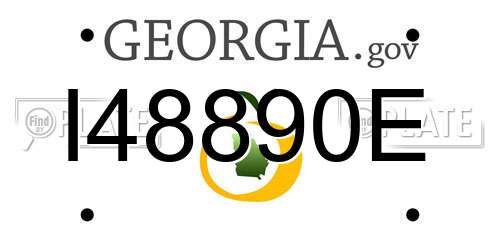 I48890E Georgia License Plate