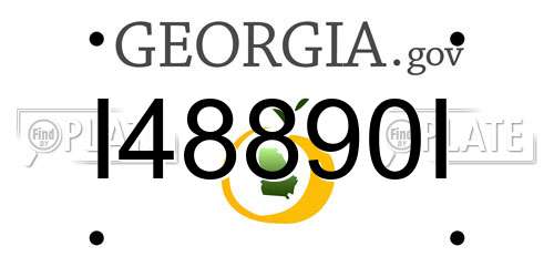 I48890I Georgia License Plate
