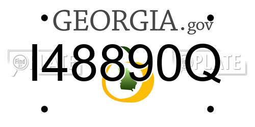 I48890Q Georgia License Plate
