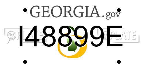 I48899E Georgia License Plate