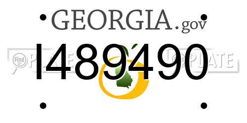 I489490 Georgia License Plate