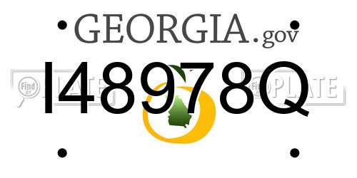 I48978Q Georgia License Plate