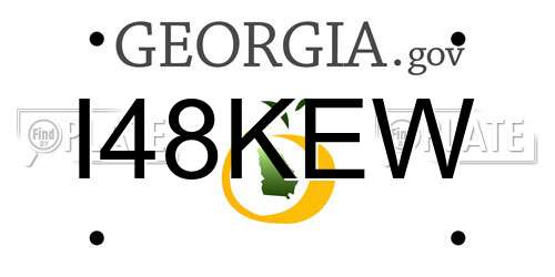 I48KEW Georgia License Plate