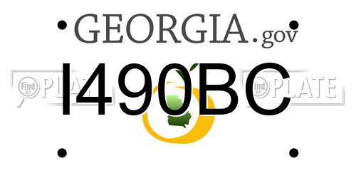 I490BC Georgia License Plate